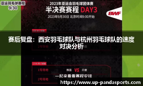 赛后复盘:西安羽毛球队与杭州羽毛球队的速度对决分析